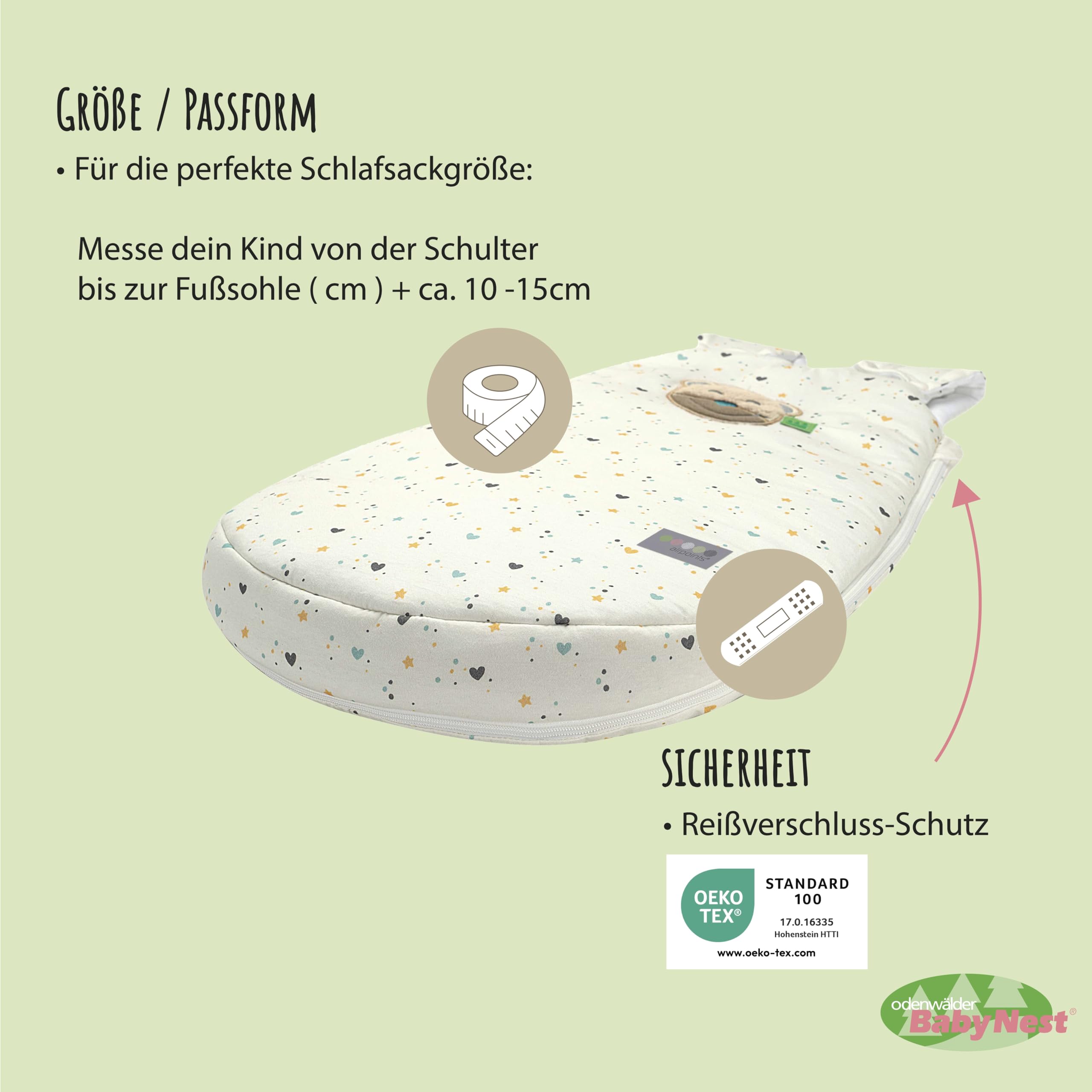 Odenwälder Baby Schlafsack mit Mucki® | Allrounder 2,5 TOG | Ganzjahres Schlafsack