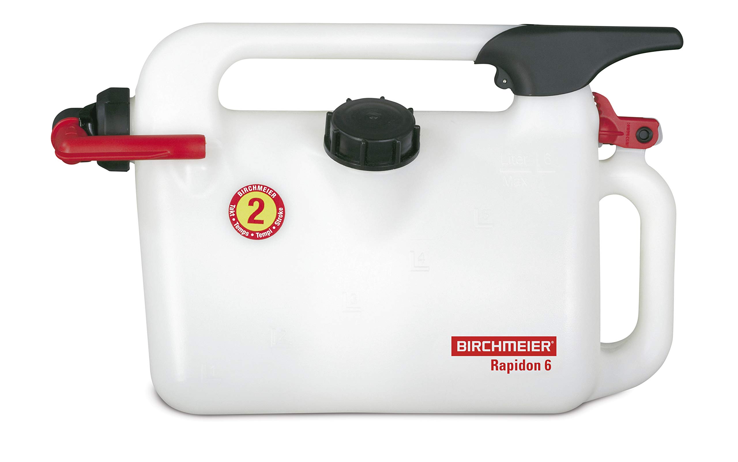 Birchmeier 11851301 Rapidon - Tanica per Benzina 6 l, con Graduazione, Colore: Bianco