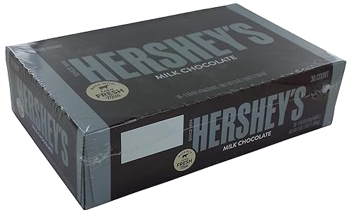Hershey's Barra de chocolate con leche (1.55 onzas, 36 unidades) (paquete de 6)