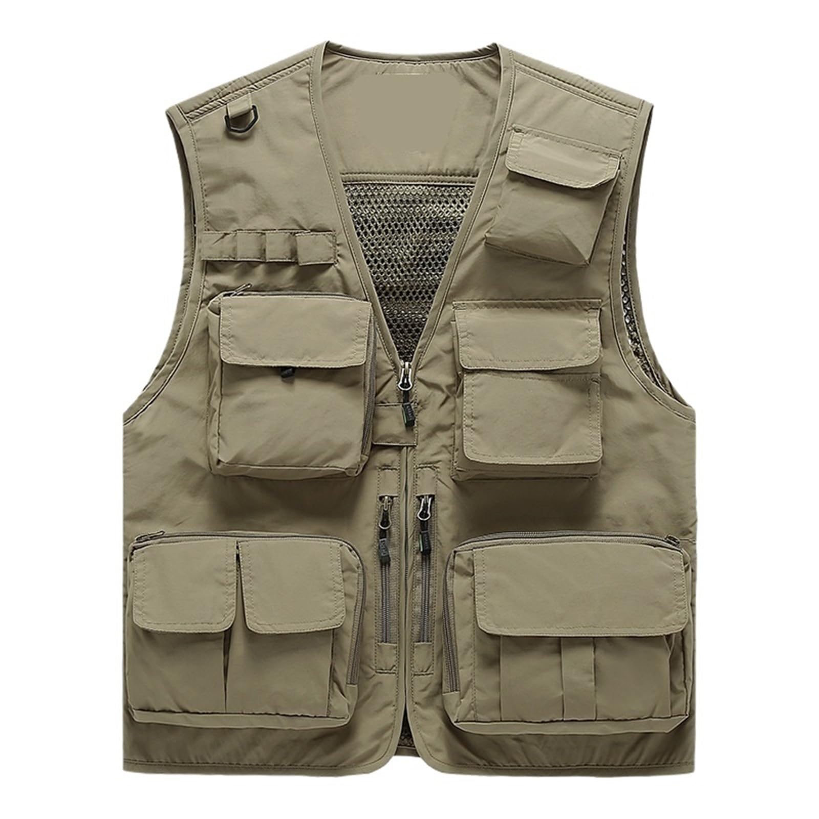 Gilet da Pesca Gilet da Uomo Estivo da Escursionismo e Pesca, Multi-Tasche, for Fotografo, for attività all'aperto, Tempo Libero, Giacca Cargo Sottile da Uomo(Color 4,XL)