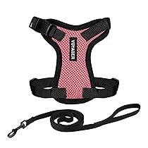 Voyager Step-in Lock Pettorina per Gatti con Guinzaglio Riflettente e Impugnatura in Neoprene by Best Pet Supplies – per Gatti di Taglia Piccola, Media e Grande, Rosa ,  Bordo Nero, XXS – 1,5 m