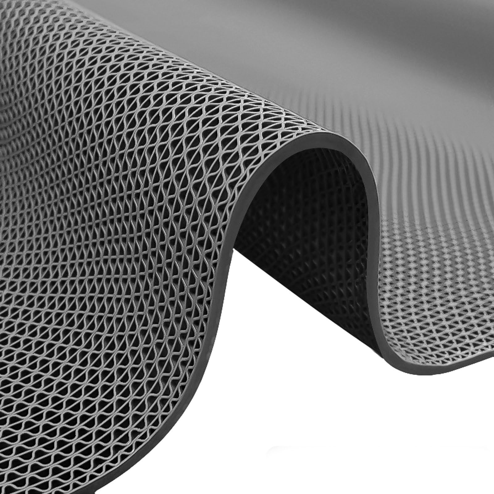 MBBTAG Outdoor Rubber Mats with Drainage, Pool Mats for Floor, Freely Cut, PVC Pool Non Slip Mat, Non-slip Drainage Floor Mat, Not Easy to Deform, Suitable for Swimming Pools/balconies/garages(Grey,90