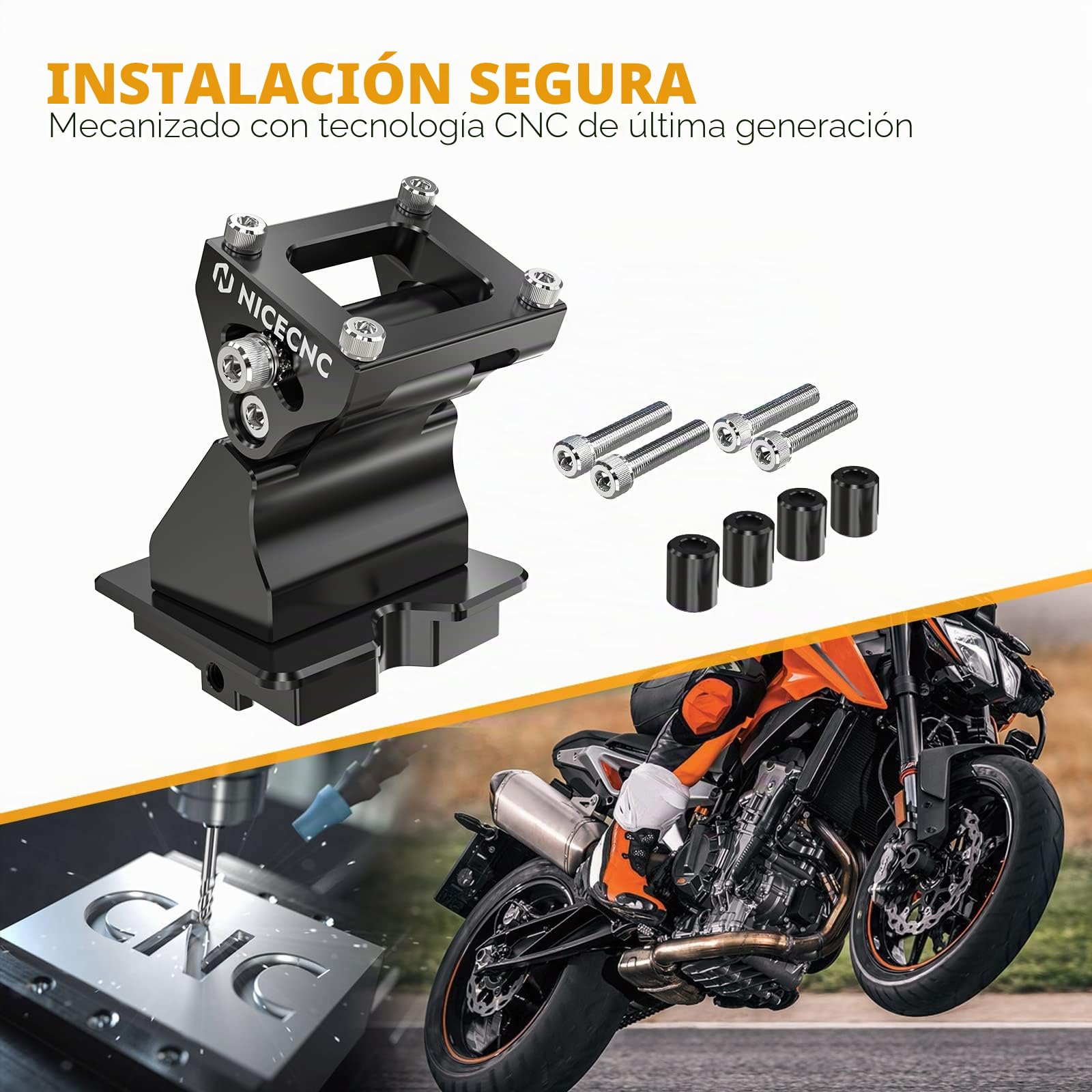 NICECNC Soporte Ajustable para GPS Negro Compatible con Norden 901 2022-2025, Compatible con Norden 901 Expedition 2022-2025