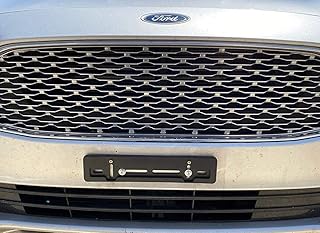 Front License Plate Tag Holder Mounting Mount Adapter Bumper Kit Bracket for Ford (All Models) Quantity Discount (9.45$ to 5.60$)(Each with 6 Screws+2 Built in Nuts) – Premium Car Set Accessories (1)