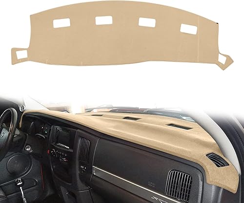 Cubierta de salpicadero compatible con Dodge Ram 1500 2002-2005, 2500/3500 2003-2005 (beige)
