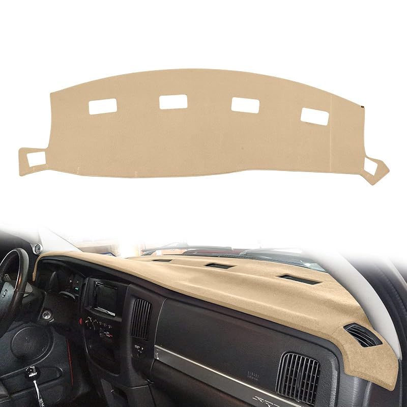Capa para Painel em Carpete Bege Compatível com Dodge Ram 1500 2002–2005 e Ram 2500/3500 2003–2005 HanLanKa