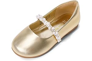 Toddler's Golden Glamour: Shimmering Mary Janes for Special Occasions