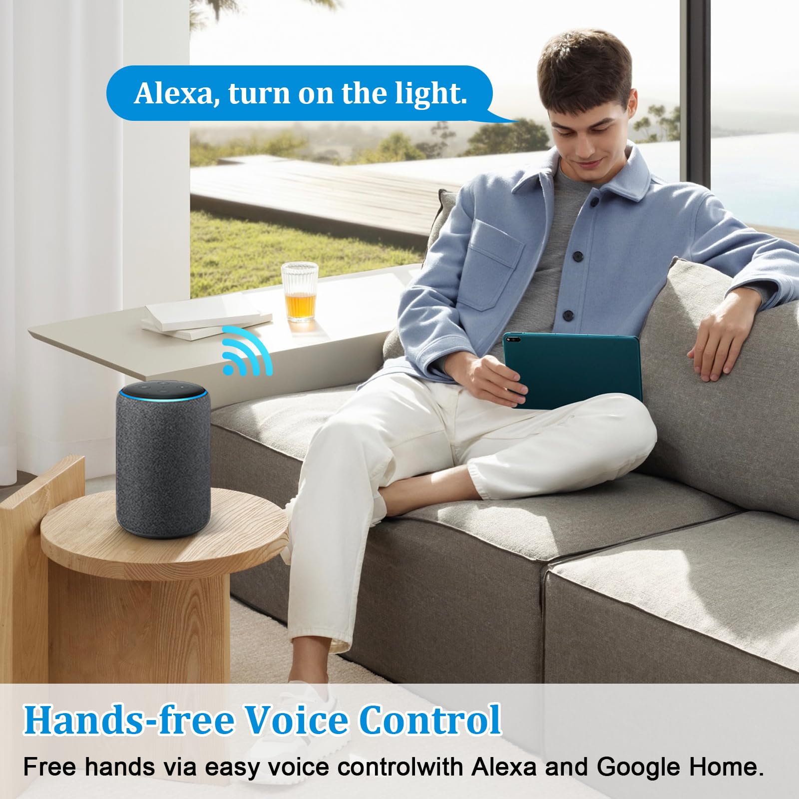 1PC Interruttore Alexa Luci, Interruttore WiFi, Interruttores Smart Compatibile Con Alexa, Google Home, interruttores intelligente Controllo Vocale Controllo Tuya/Smart Life APP