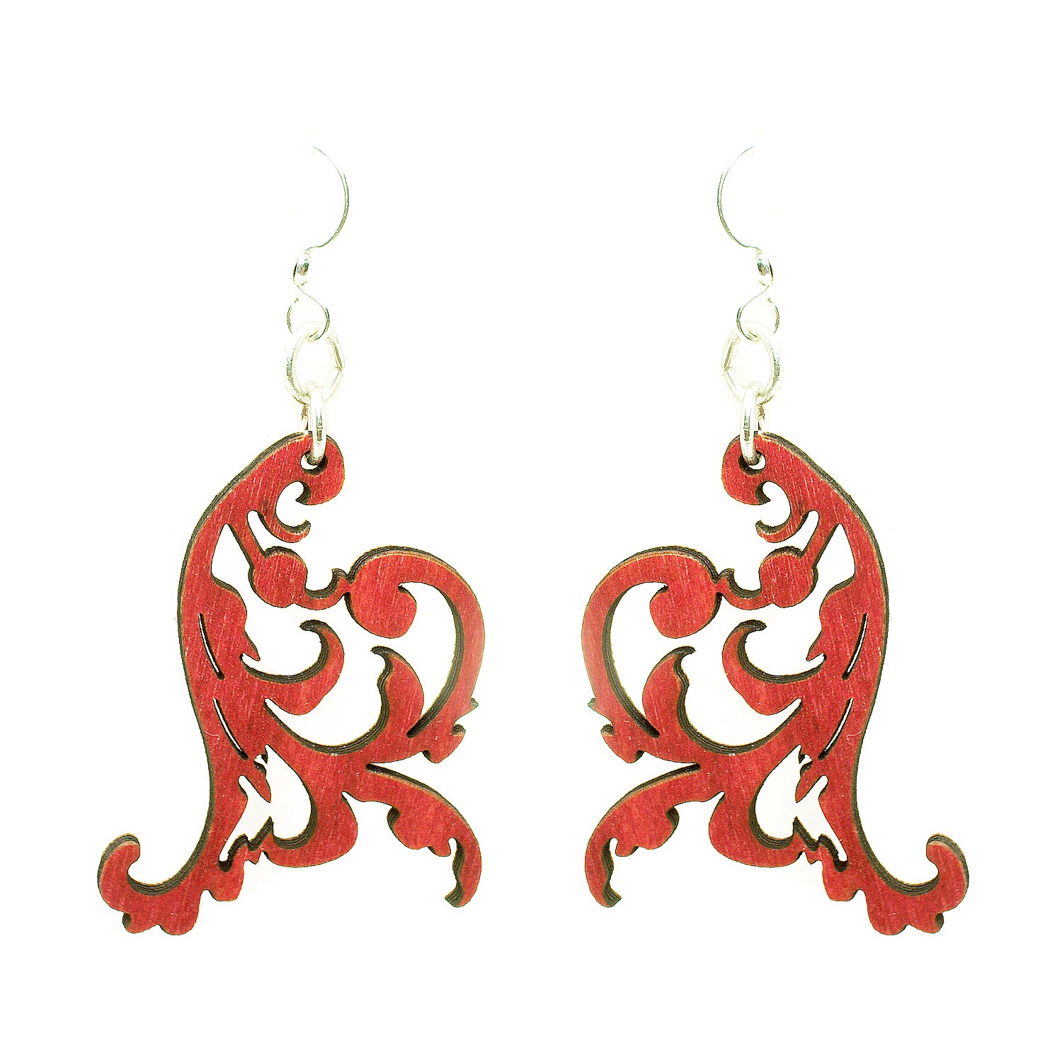 Green Tree Blossoms Series"Floral" Renewable Natural Wood Earrings