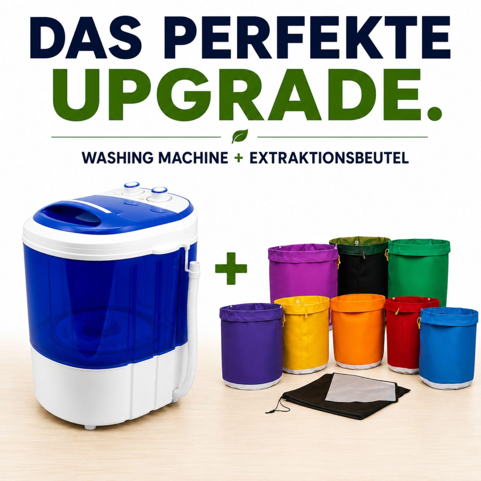 Weedness Washing Machine Icer 20 Liter + 3-Bubble-Bags - Ernte-Reste Ice-o-Lator Bubble Trocknen, Grow Anbau, Indoor & Outdoor Weiterverarbeitung