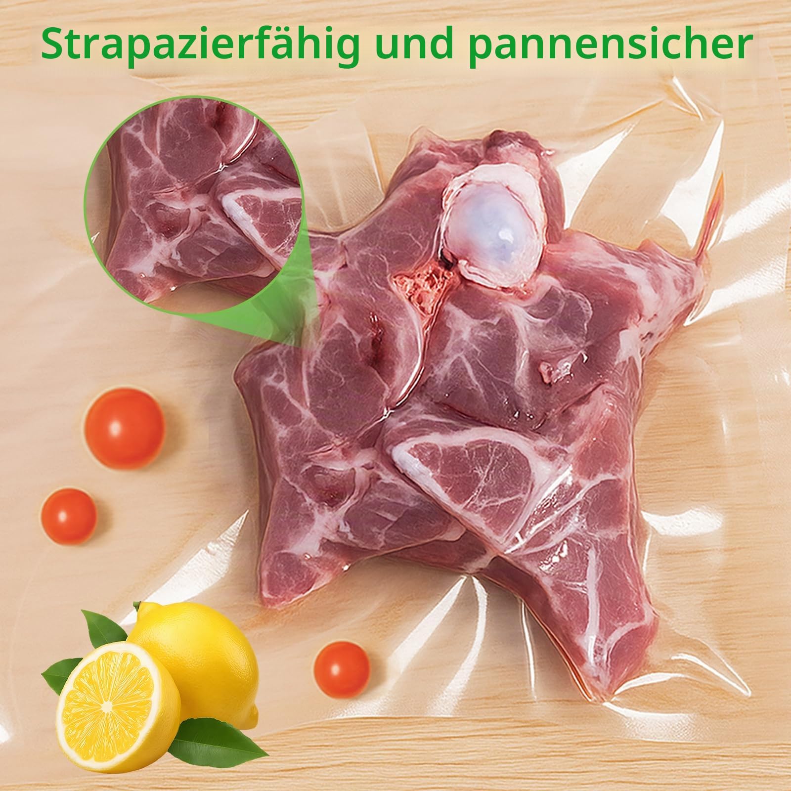 MakMeFre 400Stk 20x30cm Vakuumierbeutel für Lebensmittel Vakuumiergerät | BPA-frei,LFGB,Kochfest und Sous Vide Gefrierbeutel,Profi Vakuumbeutel Lebensmittel