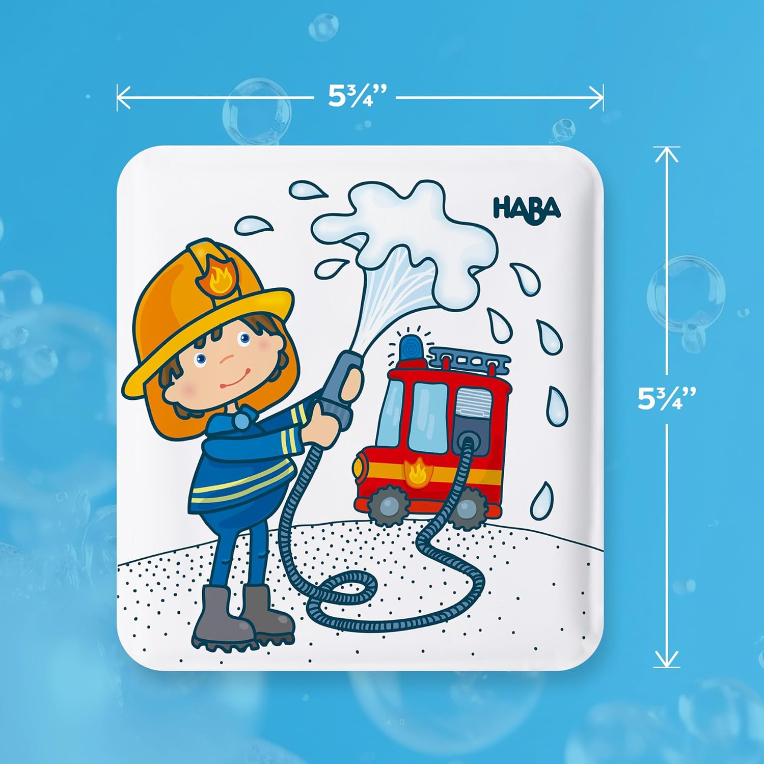 HABA Magic Color Changing Bath Book: Fire Brigade, Bath Toys for Toddlers, Water Toys for Toddlers 18-36 Months & Water Table Accessories