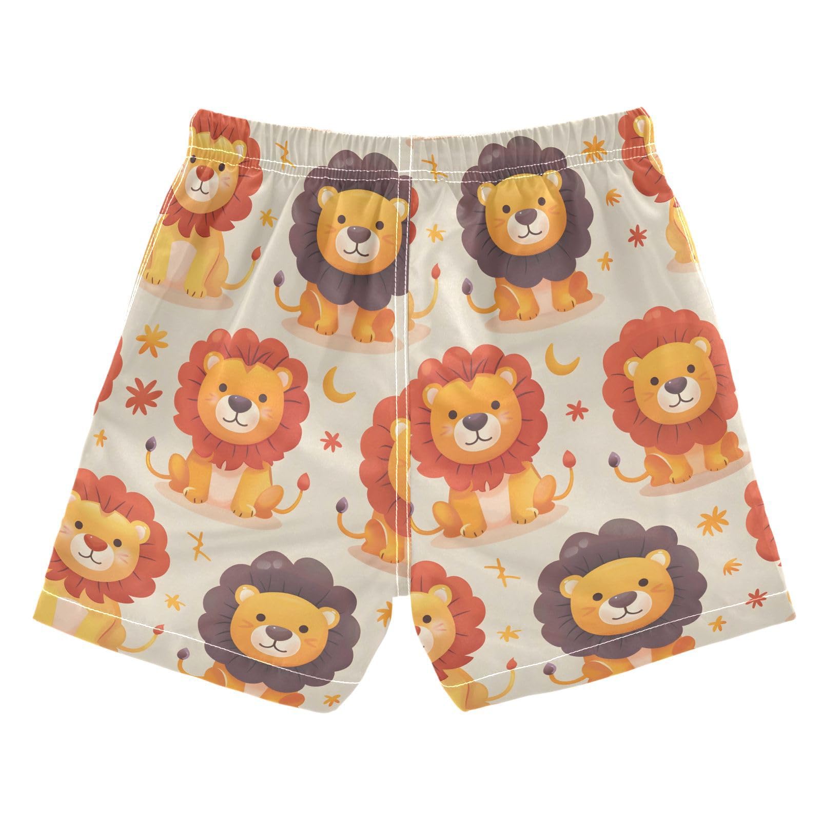 ALAZA Lovely Lion Star Moon Boys Quick Dry Beach Board Shorts Kids Swim Trunks Bathing Suit Swimsuit 2T