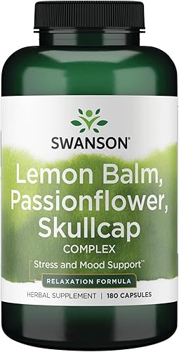 Miniatura 1 de Swanson Bálsamo de Limón Flor de la Pasión Skullcap Complex 180 Cápsulas