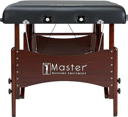 Miniatura 7 de Master Massage Newport - Paquete de mesa de masaje portátil con cojín más denso de 2.5 pulgadas, madera dura teñida de nogal, cables de soporte de