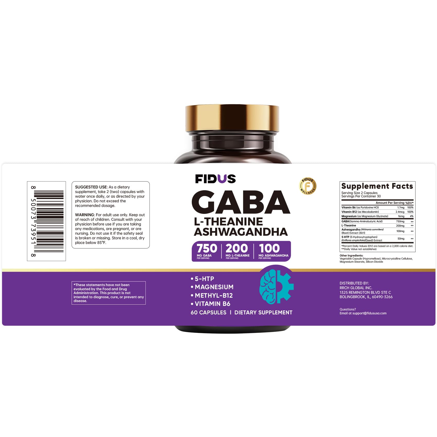 GABA Supplements 1050mg Blend, Advanced Sleep Aid & Calm, L-Theanine, 5-HTP — Amazon image 11