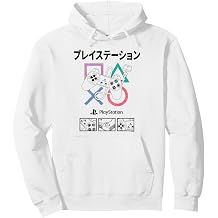PlayStation Controller Detail Grid Kanji Logo Video Game Pullover Hoodie