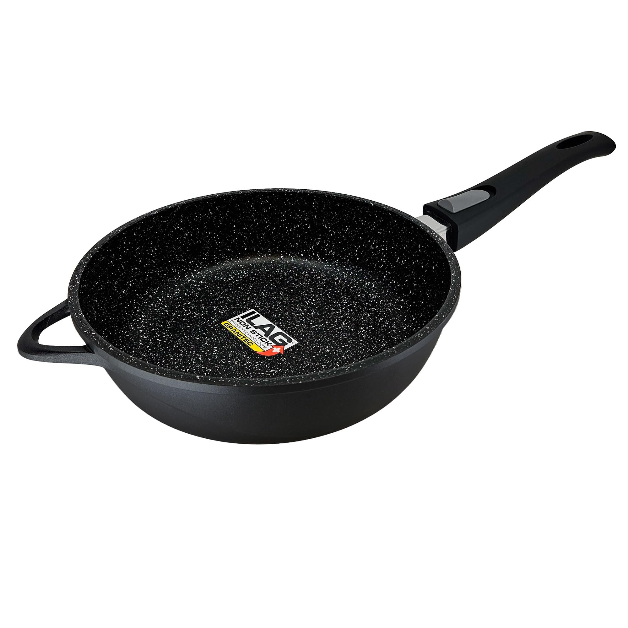 briebe Batería Cocina Inducción 10 Piezas, Juego 3 Ollas Aluminio Fundido + 2 Sartenes, Antiadherente ILAG GRANITEC sin PFOA, Set Cazuelas Tapas Cristal, Guantes Silicona, Vitrocerámica, Gas, Horno