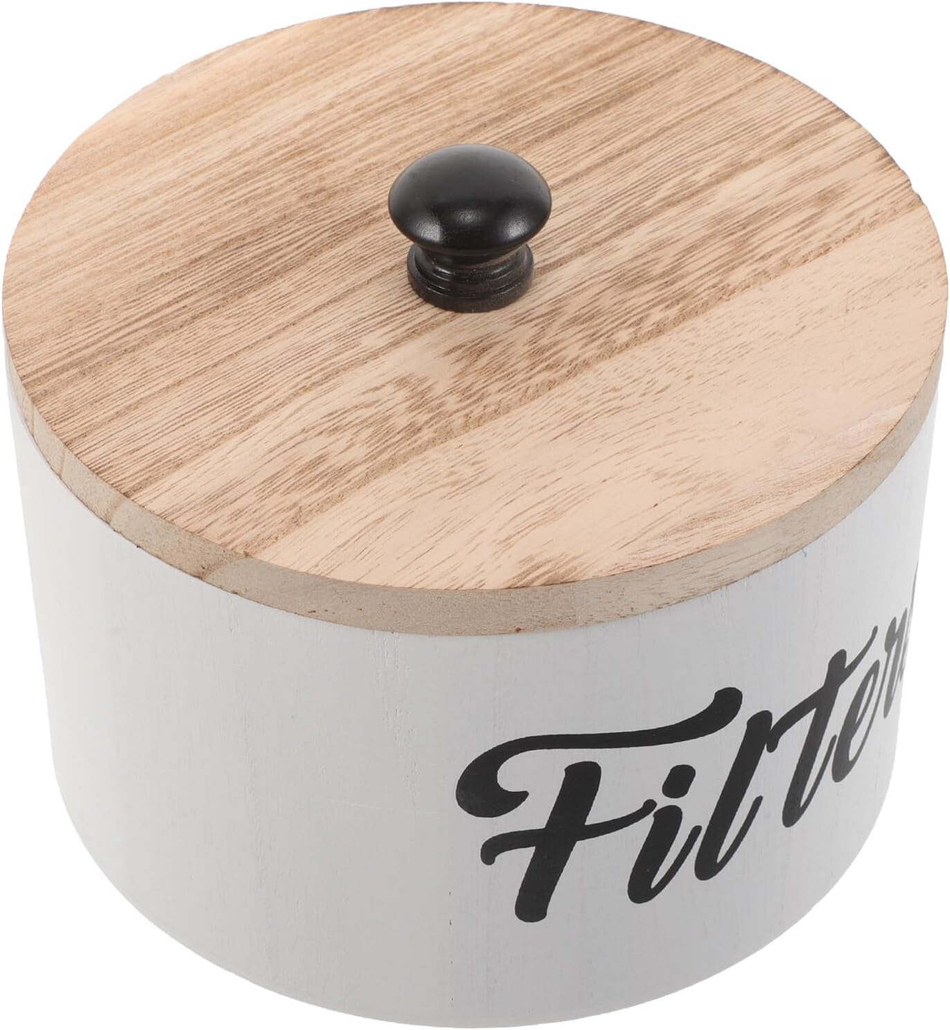 Wooden Laundry Beads Storage Box with Lid White Laundry Organizer Jar for Washing Beads and Detergent Powder Kitchen Storage Container