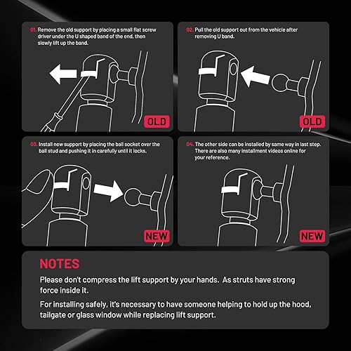 Miniatura 5 de BDFHYK 2 piezas de escotilla trasera Liftgate Lift Support tronco Struts Gas Struts Spring Shocks para 2010-2014 Subaru Outback Legacy Gas Springs
