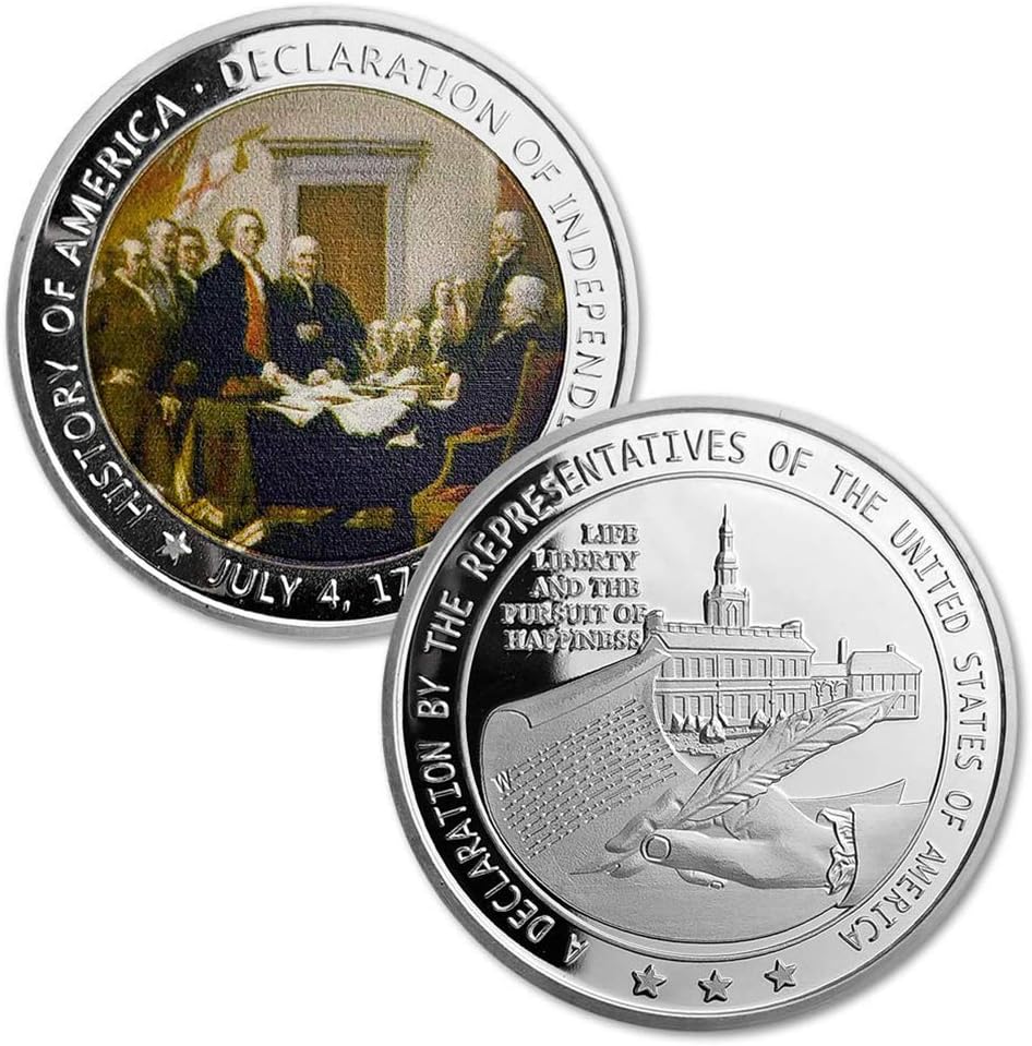 US Military Challenge Coin Presidential 1776 Declaration of Independence Collector's Coin