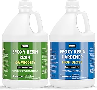 2 Gallon Crystal Clear Resin Kit,No Bubble & Not Yellowing Epoxy for Coating, Casting, Table Top,DIY, Bar Top, River Tables, Resin Art, Wood with High Gloss Finish