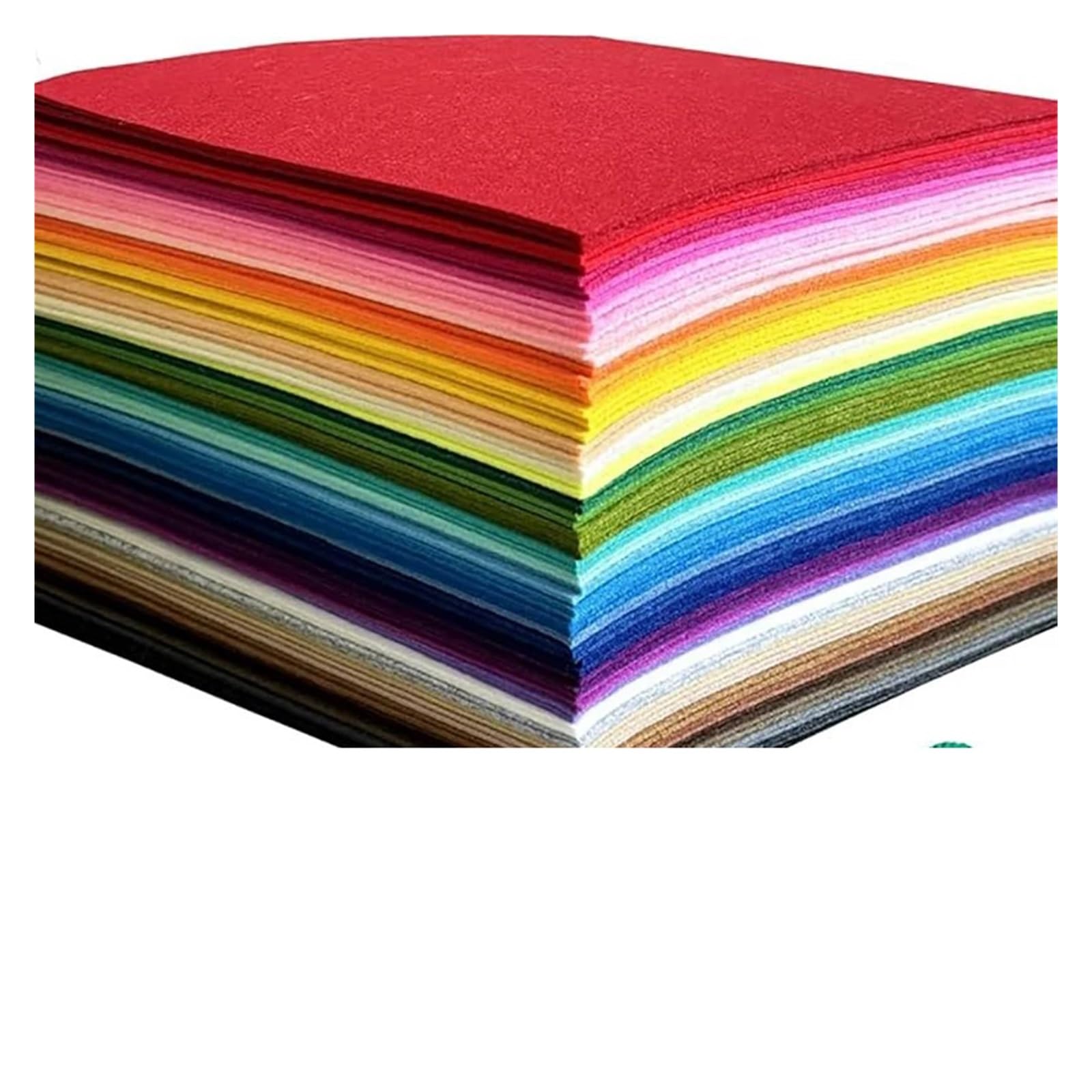 Gonmpjzr 10X10cm Felt Fabric Sheet, Nonwoven 1Mm Thick Sheets 10/20/40 Pcs Multiple Sizes(,40Pcs)