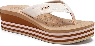 ONCAI Women’s Platform Flip Flops Casual Dressy Womans Summer Sandals with Comfortable Flatform Arch Support Cushion Walking Outdoor Non Slip Rubber Soles