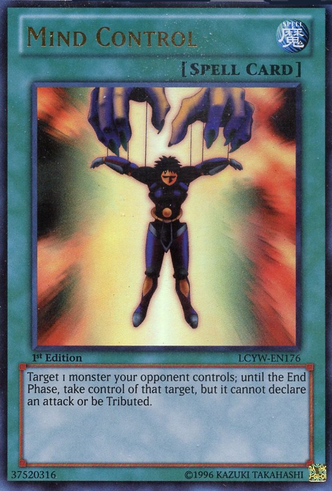 Amazon.com: YU-GI-OH! - Mind Control (LCYW-EN176) - Legendary Collection 3:  Yugi's World - 1st Edition