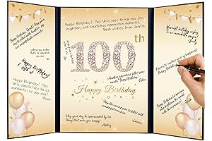 Taja 100th Birthday Decorations: A Memorable Keepsake and Guest Book Extravaganza
