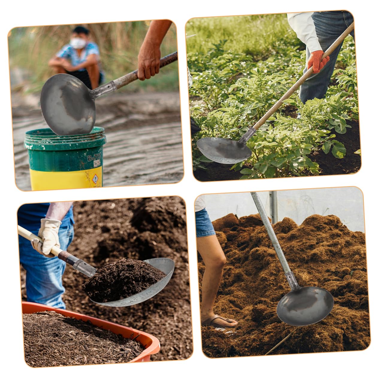 3stücke Eisen Wasserkelle Robuste Wiederverwendbare Schöpflöffel Für Garten Camping Und Küche Ergonomisch Gestaltet Für Tierpflege Shampoos Und Mehr