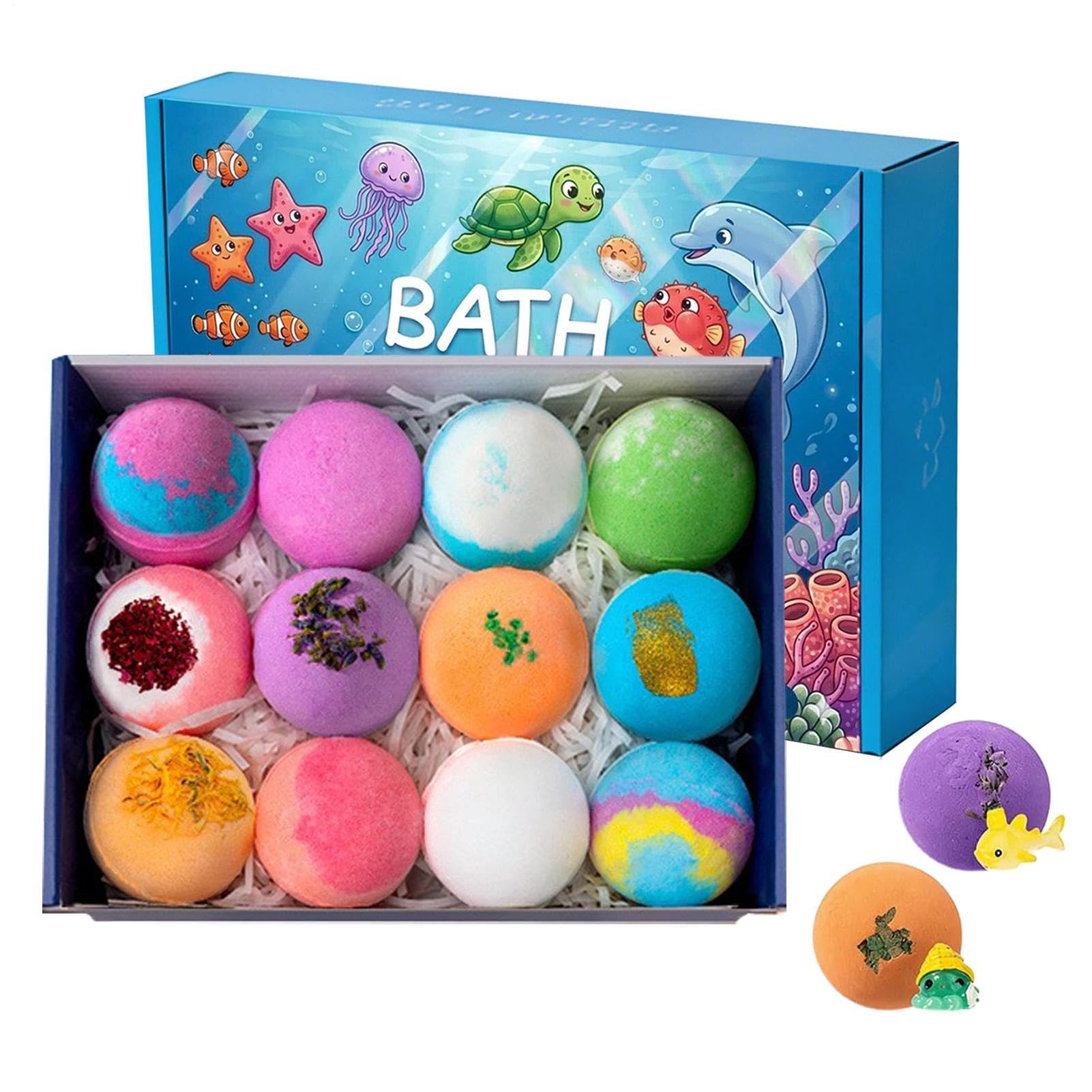 Badespielzeug mit Salz, 12-teiliges Set, lustig, entspannend, natürlich, für Bad, Haus, Haus, Innen- und Außenbereich, Mädchen und Jungen