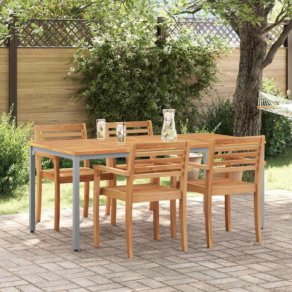 Table de jardin en bois d'acacia pour repas conviviaux