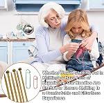 7 Pairs Bamboo Knitting Needles Set, 10Inch Long Smooth Long Wooden Knitting Needles(4-10mm) Single Point Straight Wood for Scarves, Blankets, Hats – Gift for Knitting Enthusiasts/Beginners
