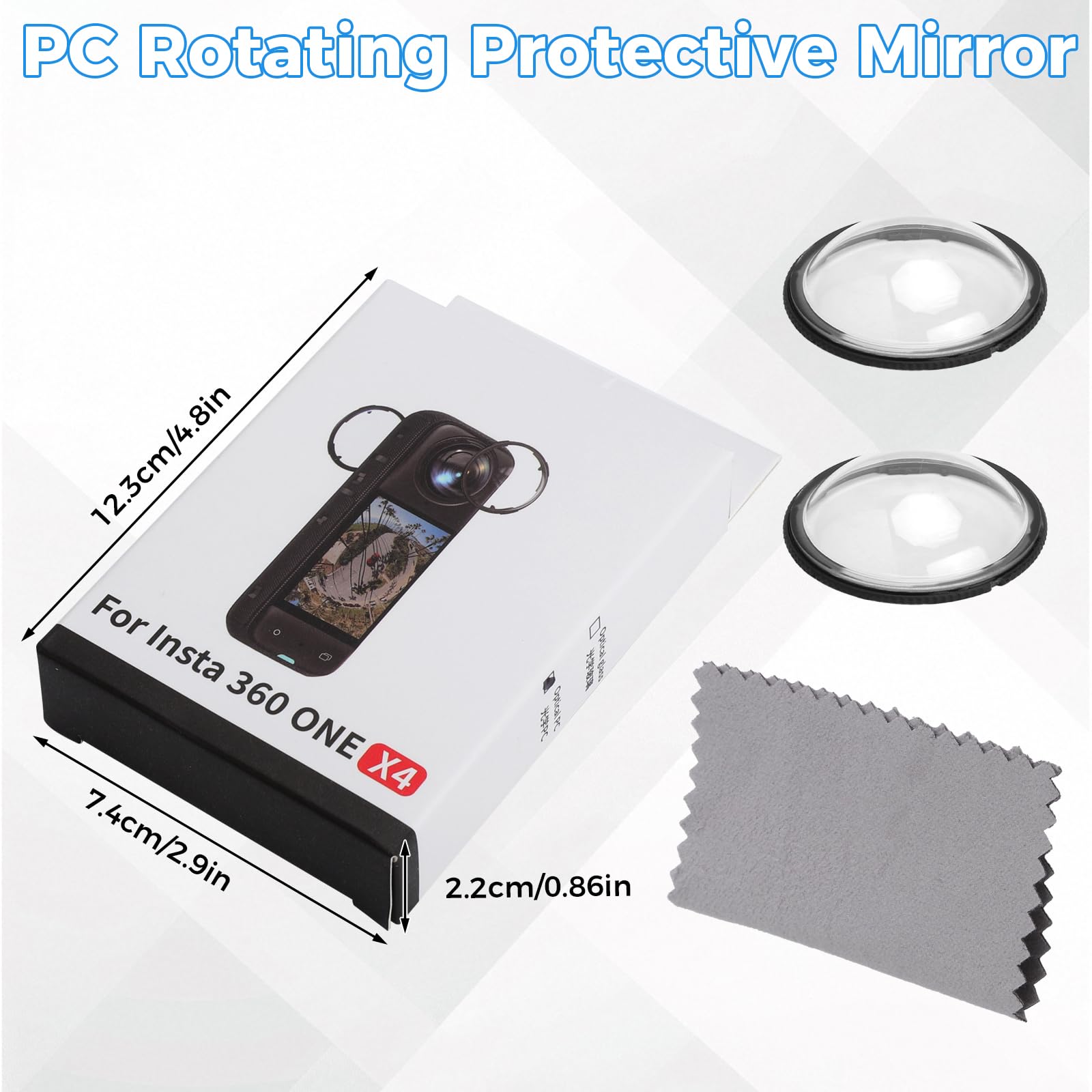 2 sztuki ochraniaczy soczewek premium do Insta360 X4 – obrotowa ochrona obiektywu z filtrem UV, ochrona przed zarysowaniami i kurzem – pasujące akcesoria Insta360 X4 zapewniają wyraźne zdjęcia i