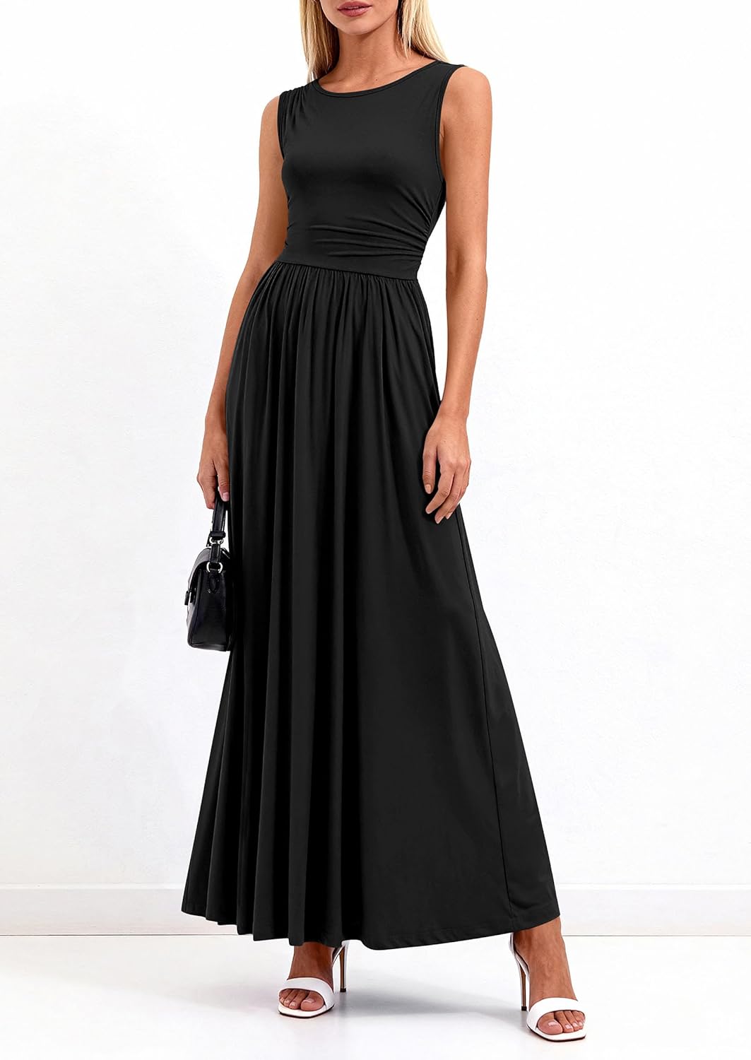 PRETTYGARDEN Summer Maxi Dresses for Women 2026 Sleeveless A Line Flowy Long Casual Sundress Wedding Guest Fashion Clothing - Image 8