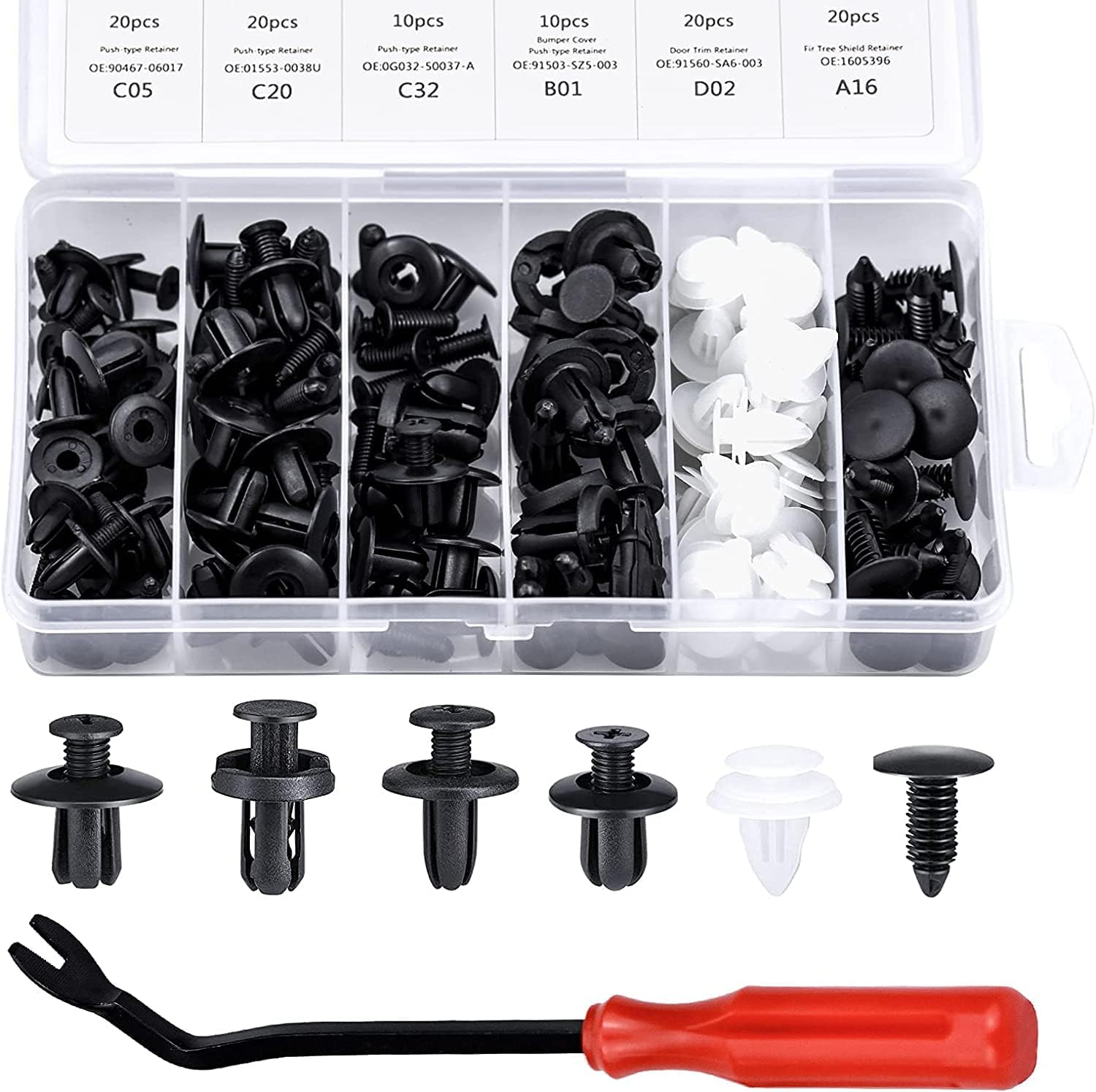 Amazon.fr 100Pcs Rivet Clips Plastique Rivets Plastiques Fixation de