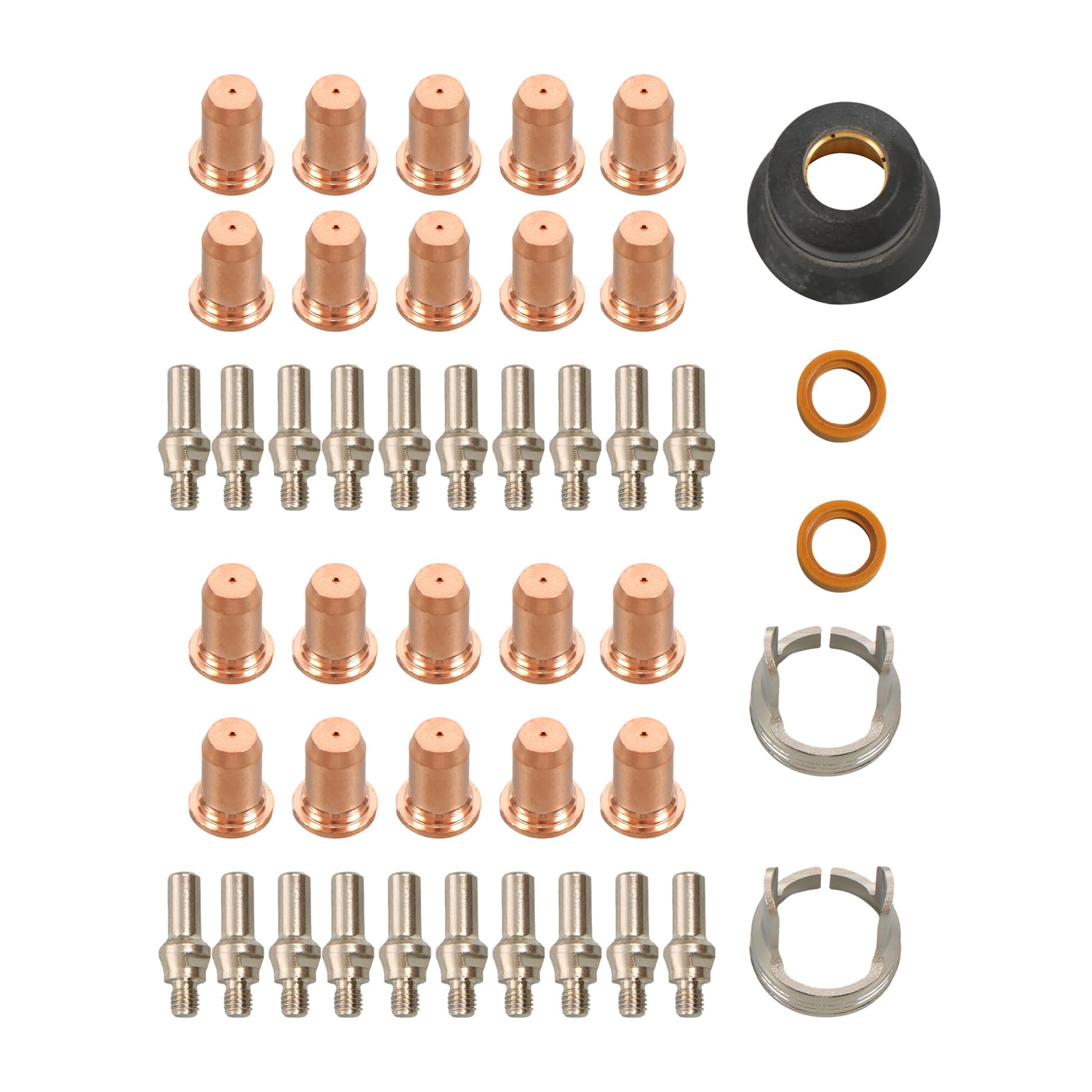 - kimllier IPT-40 PT40 IPT-60 PT-60 Plasma Cutting Torch Tip Electrode Shield Cap Stand Off 45Pcs