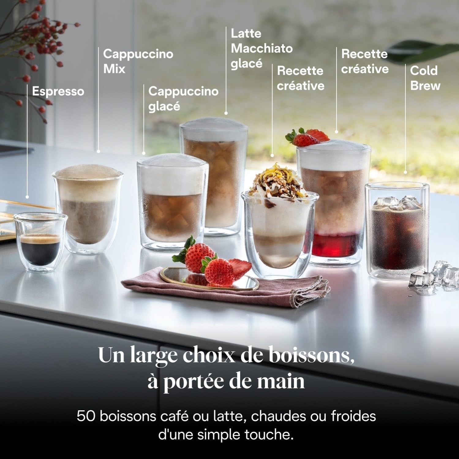 De'Longhi Eletta Explore Cold Brew ECAM452.67.G, Machine à Café Barista avec LatteCrema Hot and Cool, Machine à Espresso, Machine à Café Automatique, Extraction Froide, Pot à Café Inclus, Gris Foncé