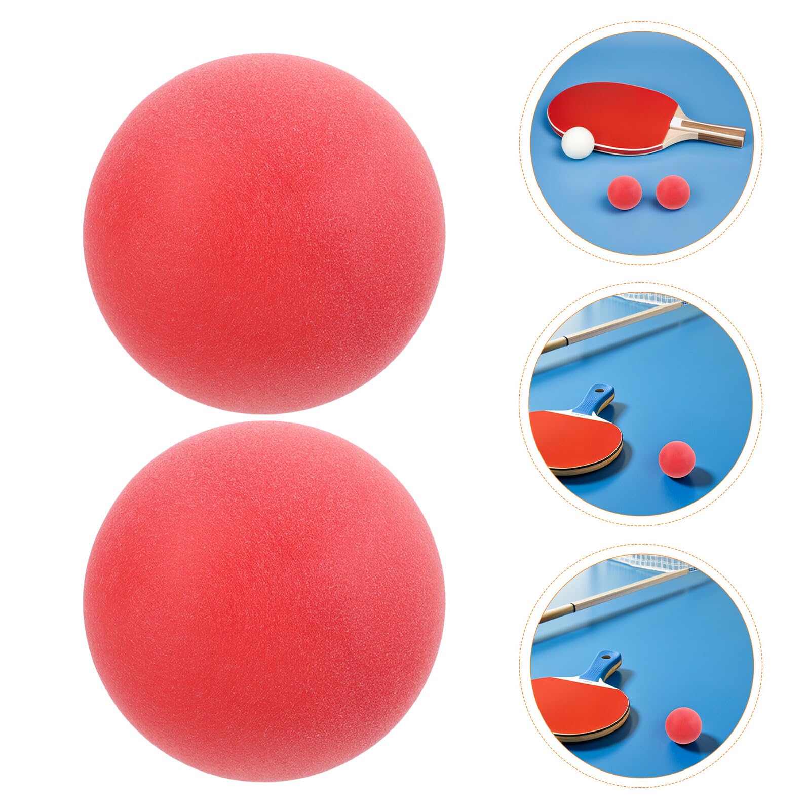 Abaodam 100 Pezzi Palline Ping Pong Rosse Satinato in Plastica Resistente per Feste Compleanno Giochi Carnevale e Decorazioni Artigianali