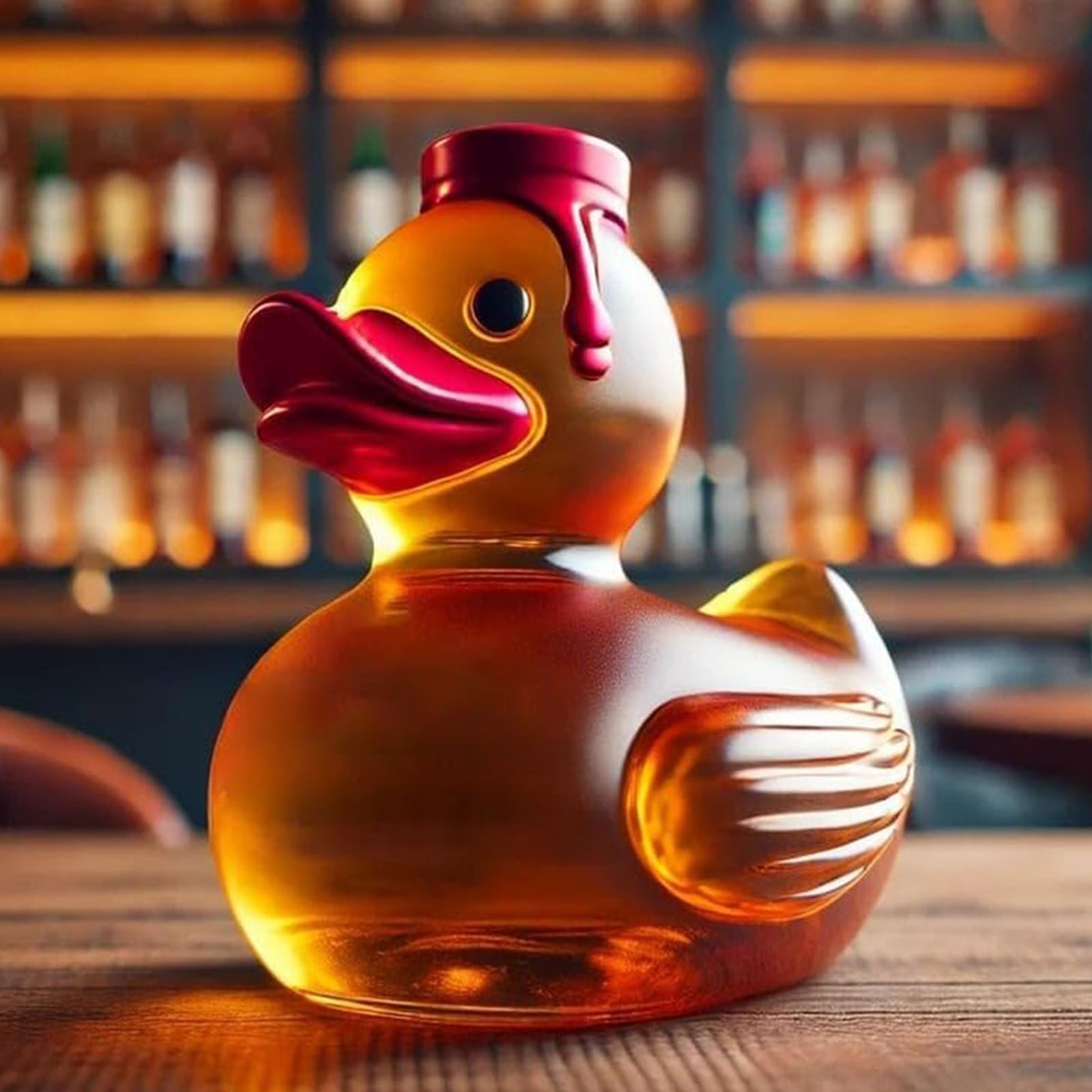 Carafe à Whisky En Forme De Canard - 295 Ml - Verre Gravé - Idée Cadeau Originale Pour Amateurs De Whisky