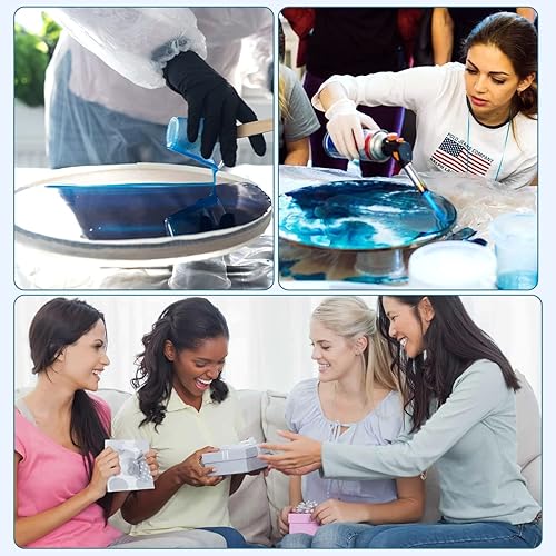 Miniatura 7 de Resina epoxi transparente  Kit de resina epoxi de 64 onzas, no amarillea, sin burbujas de alto brillo, fácil de mezclar, relación 11 para