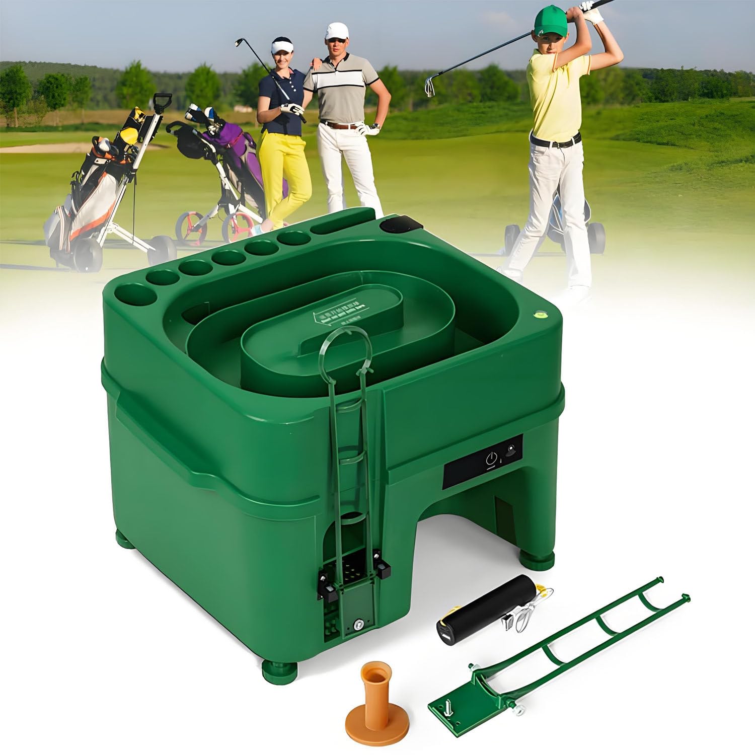 AiODiO Automatic Golf Ball Dispenser, Electric Tee Up, 40 Balls, Portable