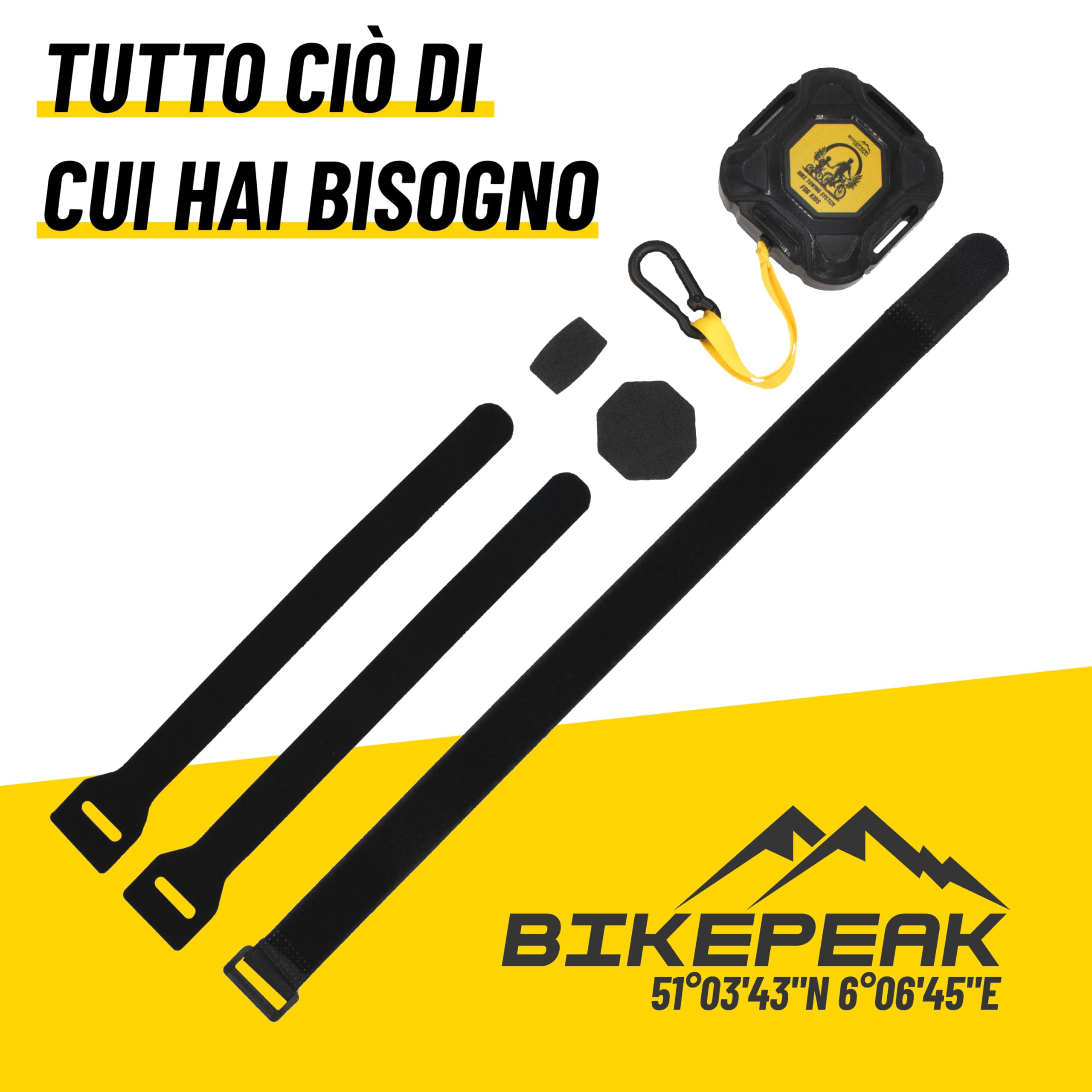 Cavo di traino per bicicletta 250 cm - Cavo per bambini, adulti e e-bike