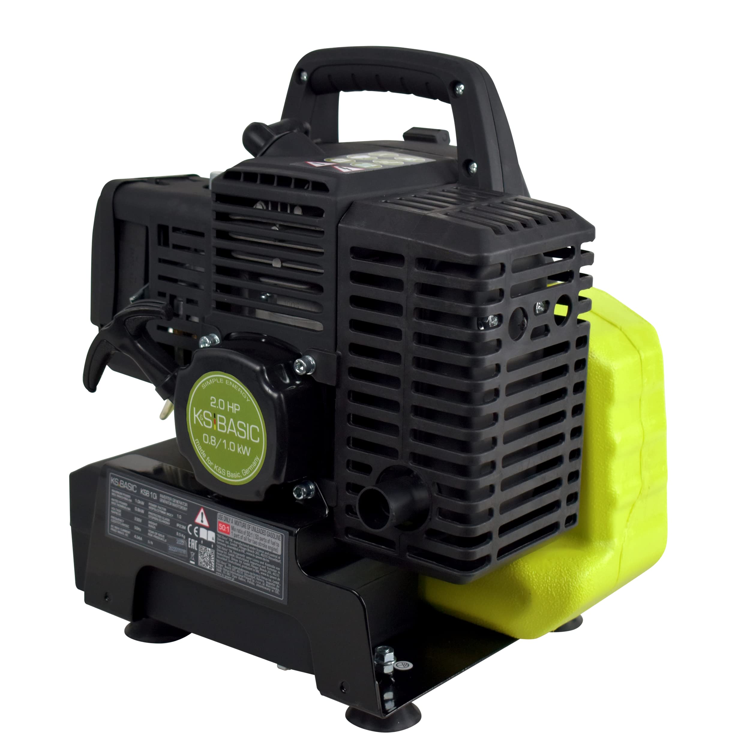 Inverter-Generator KSB 10i, stromerzeuger 1000 W, elektronische Umwandlung elektrischer Energie,notstromaggregat für empfindliche Stromverbraucher, Motor Euro 5, Schuko-Steckdose 230V, Schutzart IP23M