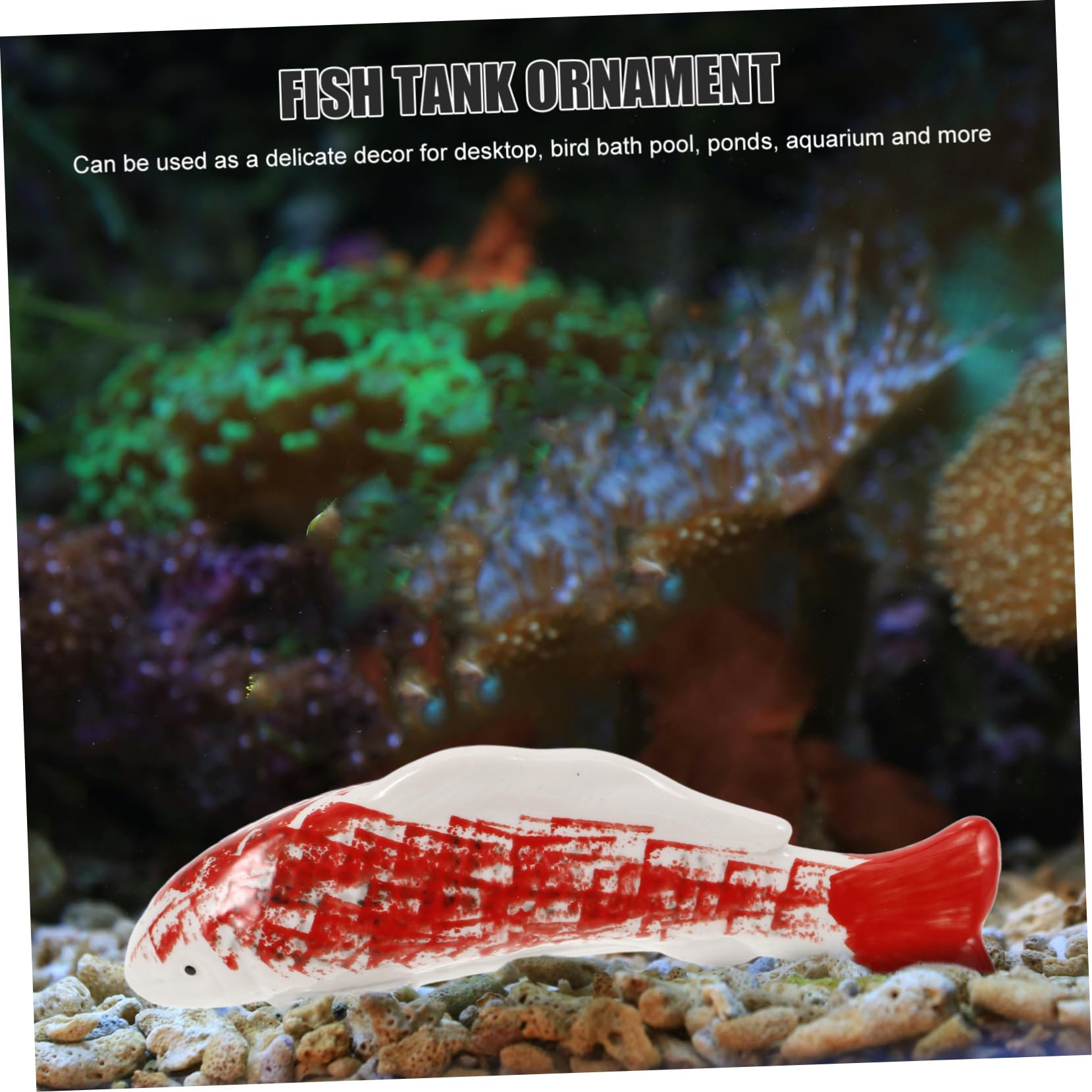 Kisangel 4stücke Keramische Fische Statue Für Aquarium Schwimmende Fischdekoration Kreative Tierfiguren Für Teiche Und Aquarien Langlebig Und Detailreich