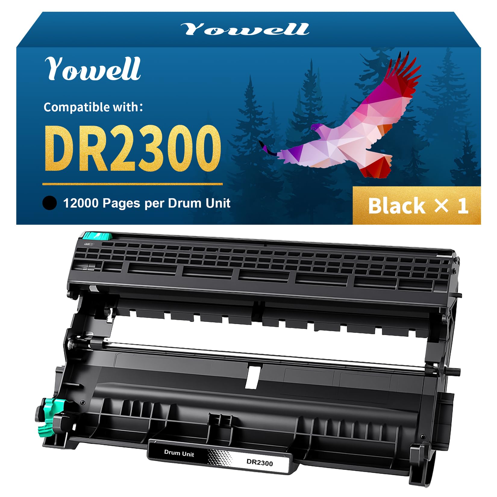 Yowell DR2300 Tamburo Compatibile per Brother DR2300 DR-2300 Tamburo für Toner Brother MFC l2700dw MFC-L2700DN MFC-L2720DW MFC-L2740DW, HL-L2340DW HL-L2300D, DCP-L2520DW DCP-L2540DN (Drum DR2300)