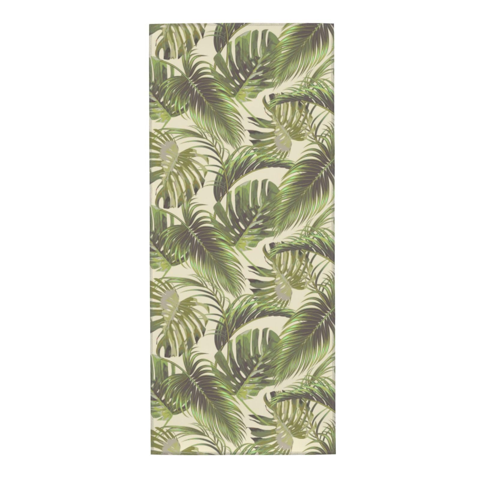 LSRCPD Towel 30 x 70 cm,Hand Towel, Soft Bath hand towels for Kitchen Hotel Gym Laundry RoomTropical Palm Leaves Jungle Leaf Nature
