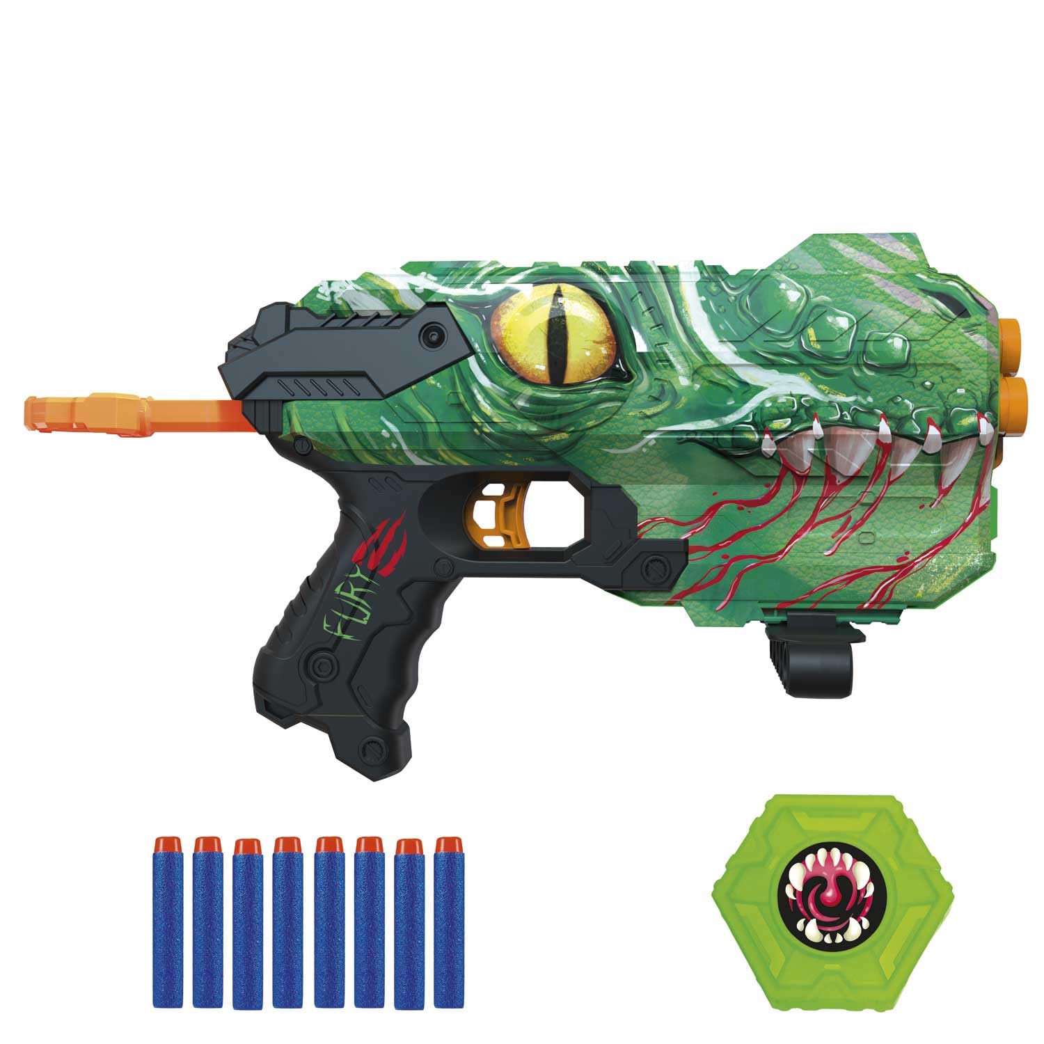 CRAZE BLASTER-X Foam Guns Fury - Children's Foam Gun 30cm, 8 darts, shooting range 14m - Foam explosive toy, 3 Colours, Big - Image 2