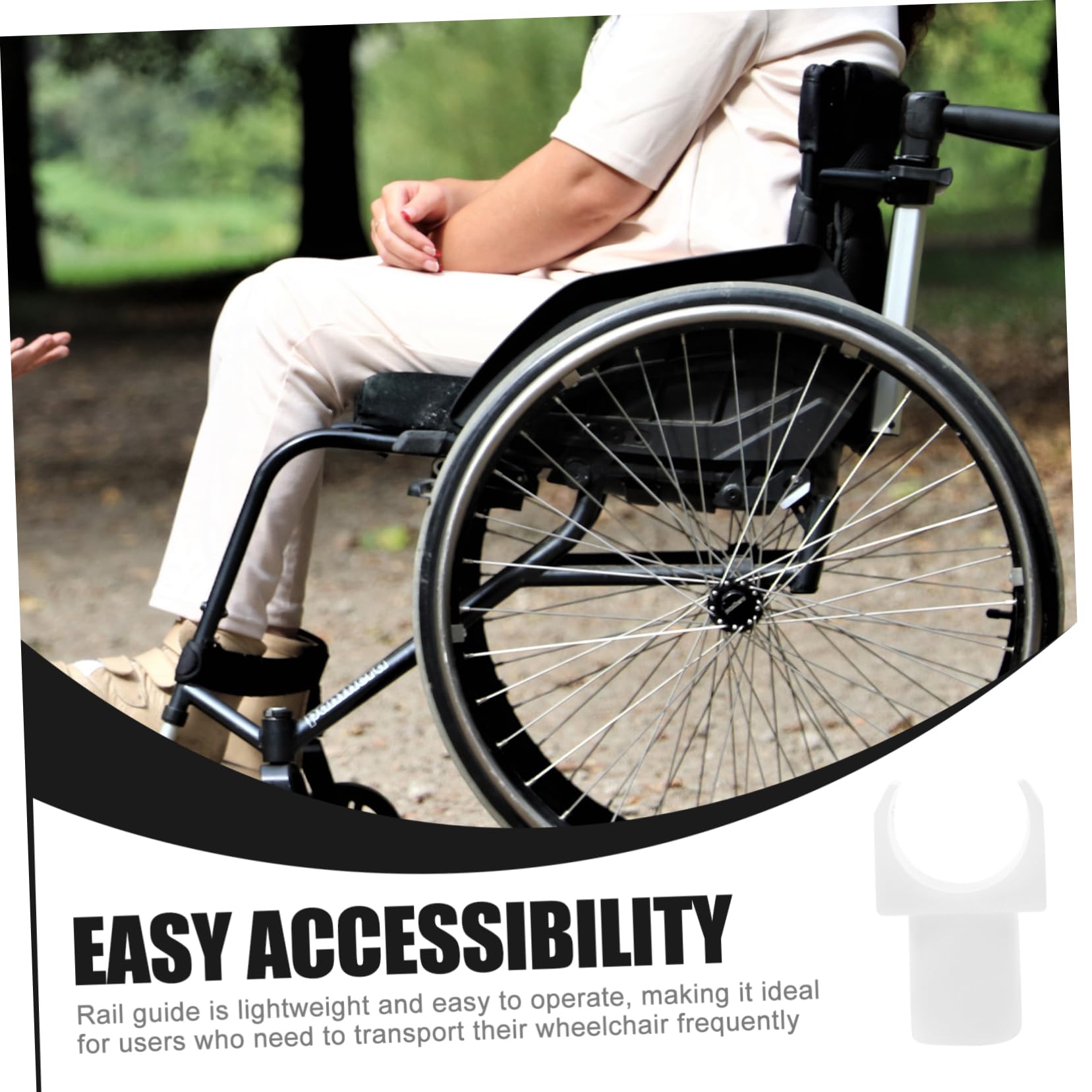 IWOWHERO 10pcs Wheelchair Seat Rail Guide Replacement Parts for Wheelchair Safety